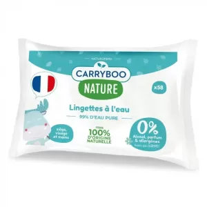 Carryboo Lingettes à l'eau et extrait de calendula Bio