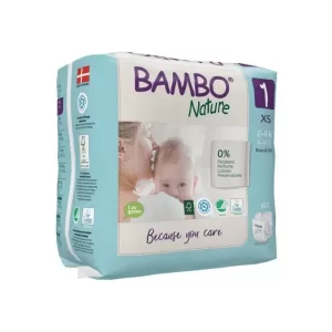 Couches Bambo Nature Taille 1 (2 a 4kg) 22 unités