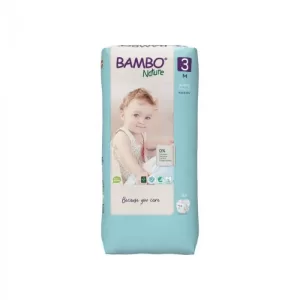 Couches Bambo Nature Taille 3 (4-8kg) 52 unités