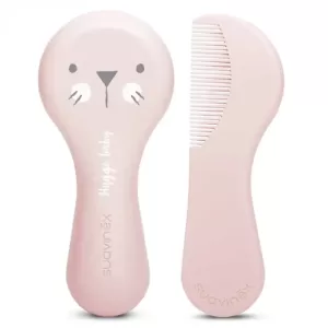 Suavinex set brosse et peigne pour bébés rose