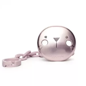 Suavinex Attache Sucette de qualité supérieure effet métallisé mat 0% BPA 0m+ Rose