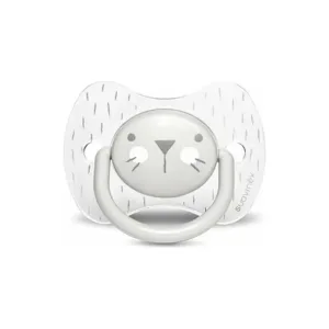 Suavinex Sucette Premium 0-6 mois avec tétine symétrique silicone - Gris